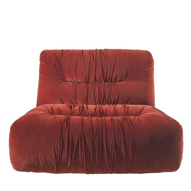 Contemporary Mambo Red Velvet Chair by Lorenza Bozzoli For Sale - Image 3 of 3
