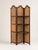 English Late 20th Century Oak & Cane Folding Corner Shelf Screen, British Colonial–Style Arched Étagère Divider For Sale - Image 3 of 13