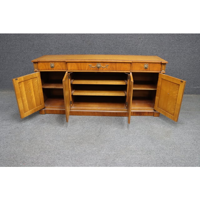 Henredon Neoclassical Style Cherry Credenza For Sale - Image 12 of 16