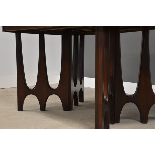 1960s 1960s Refinished Broyhill Brasilia 80” Walnut Dining Table For Sale - Image 5 of 13