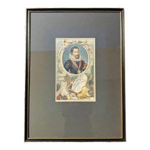 1741 Hand Colored Engraving of Robert Carr, Earl of Summerset by Jacobus Houbraken