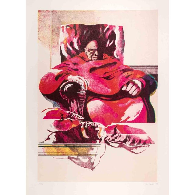 Lithograph realized by Mario Bardi in 1979. Edition of 99. Hand signed and dated in pencil. Excellent condition. This...