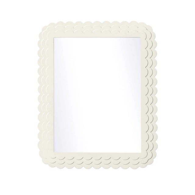 Contemporary Fleur Home Carnival Krewe Rectangle Mirror in Swiss Coffee, 24x36 For Sale - Image 3 of 3