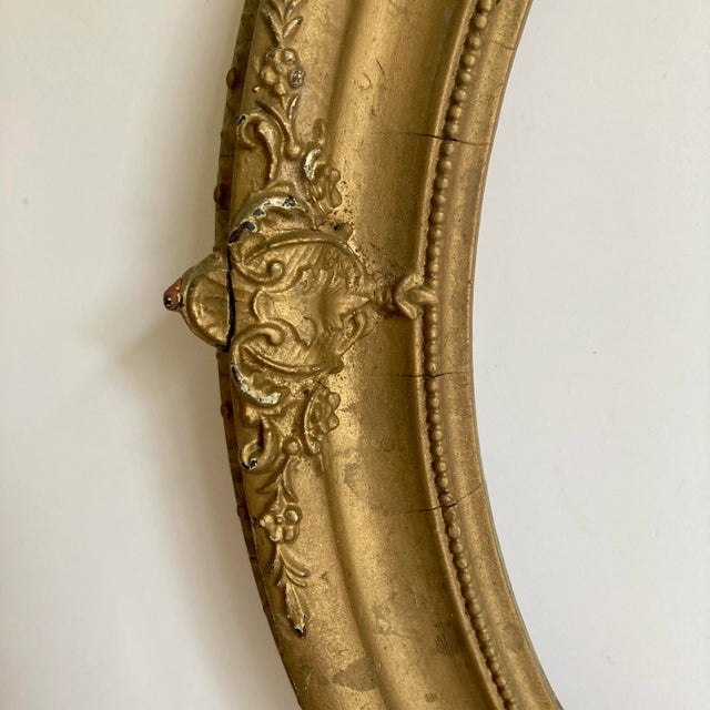 Antique Gold Wood Oval Frame, No Glass For Sale In Washington DC - Image 6 of 6