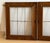 Vintage 70s Pair of Walnut and Convex Leaded Clear Glass Cabinet Doors For Sale In San Diego - Image 6 of 18
