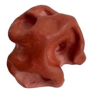 Mid 20th Century Clay Orb Paperweight Sculpture For Sale
