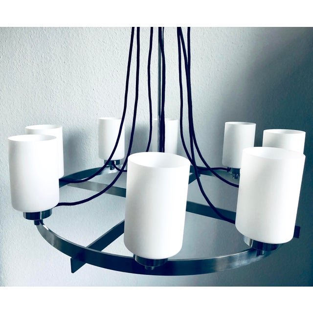 Mid-Century Modern Vintage 8-Light Chandelier, 1970s For Sale - Image 3 of 16