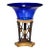 19th Century Empire Style Gilt Bronze and Cobalt Glass Compote For Sale