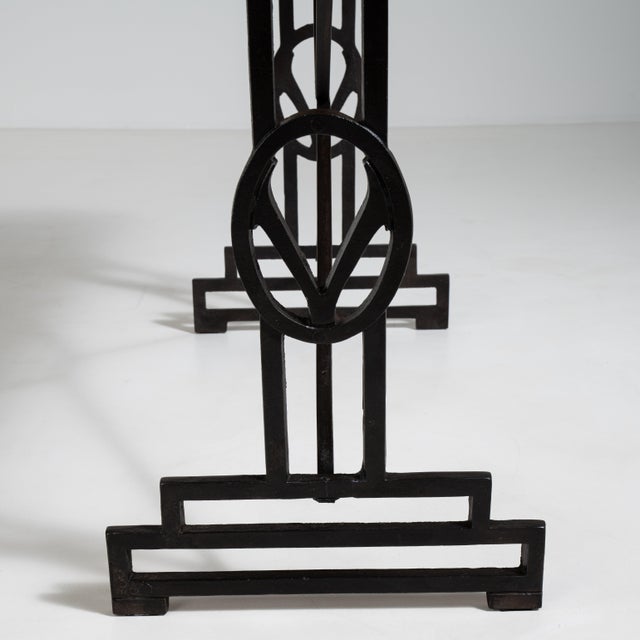 Cast Iron Bistro Table with Oak Top, Antique, France, 20th Century For Sale - Image 11 of 18