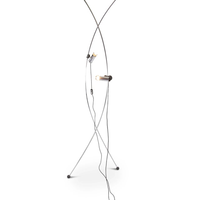 Metal Italian Molla Floor Lamps by Franca Stagi & Leonardo Cesare for Lumenform, 1971, Set of 2 For Sale - Image 7 of 8