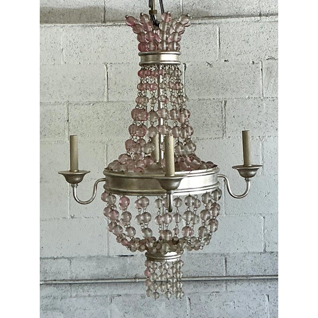 Vintage Boho Beaded Chandelier For Sale - Image 4 of 7