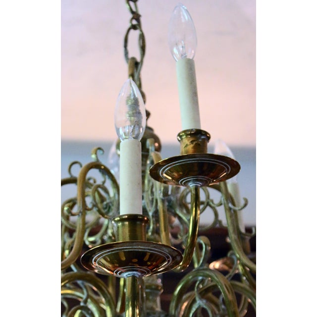 Early 20th Century Late 19th-Early 20th Century Dutch Baroque Taste Chandelier For Sale - Image 5 of 6
