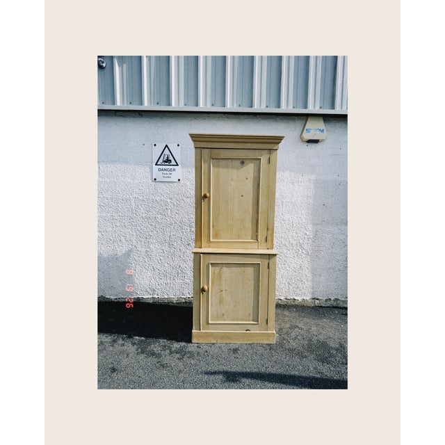 American Stripped Pine Housekeepers Cupboard, 1890s For Sale - Image 3 of 5