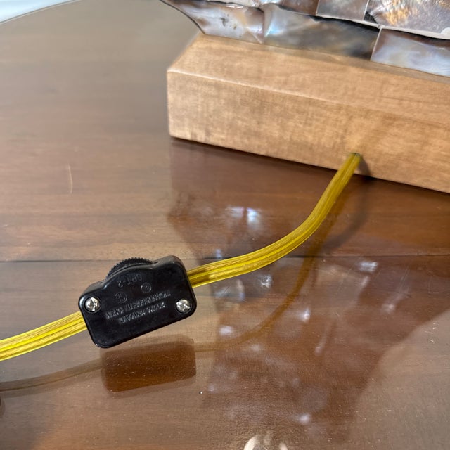 White Vintage Mother of Pearl Coastal Table Lamp For Sale - Image 8 of 11