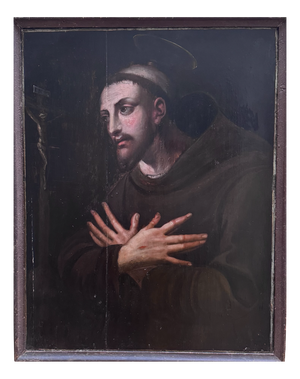 Saint Francis of Assisi, 1800s, Oil on Oak Panel