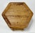 Mid 20th Century Vintage Hexagonal Scorched Bamboo and Split Reed Riser Stool For Sale - Image 5 of 6