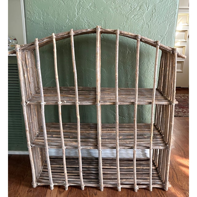 Almond 20th Century American Adirondack-Style Shelving Unit For Sale - Image 8 of 15