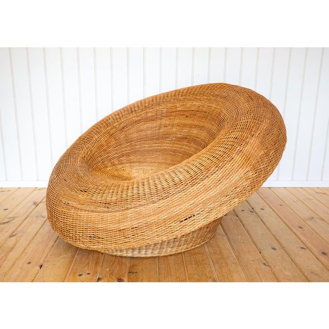 Mid-Century Modern Sculptural Wicker Basket Lounge Chair by Isamu Kenmochi, 1970s For Sale - Image 15 of 18