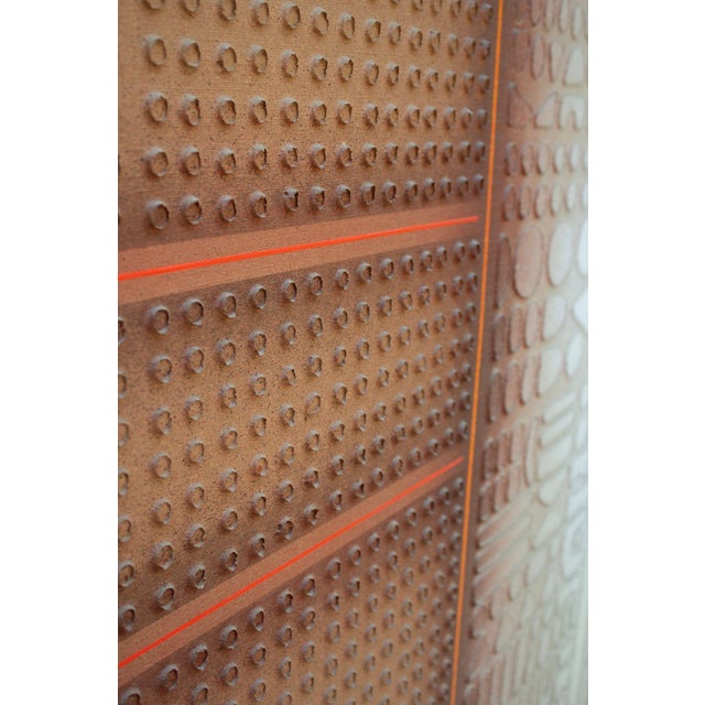 Unique Large Vintage Art Piece in Perforated Bas Relief, 60" X 48" For Sale - Image 15 of 16