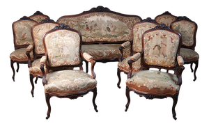 Napoleon III Living Room Set, Set of 10