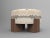 Not Yet Made - Made To Order Cassette Pouf in Cascadia Basalt Fabric and Smoked Oak by Alter Ego for Collector For Sale - Image 5 of 5