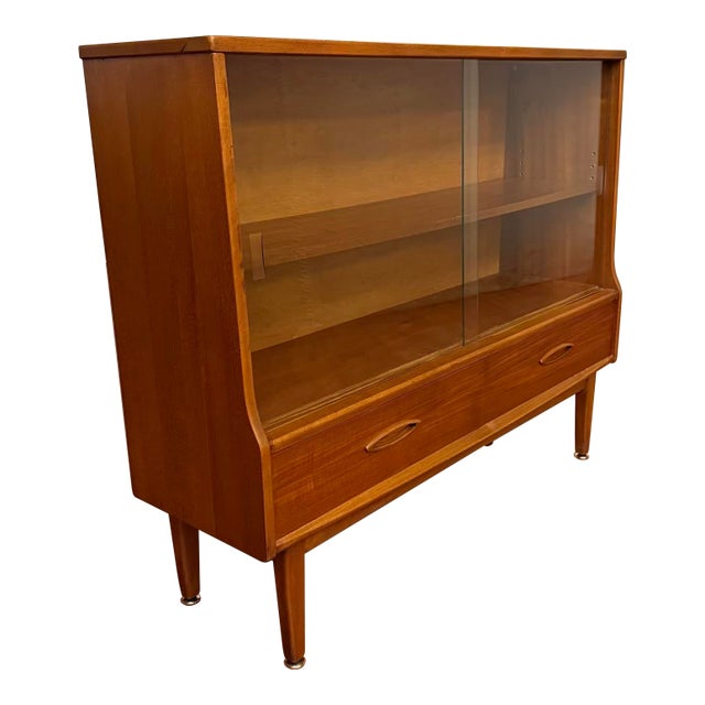 Jentique Mid-Century Teak Bookcase Display For Sale