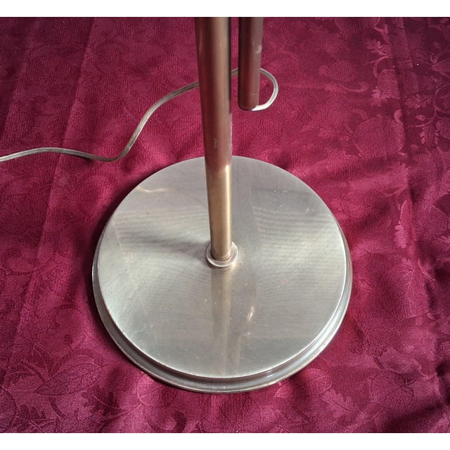C 1970 Frederick Cooper Brass Bankers Style Adjustable Floor Lamp For Sale - Image 9 of 9