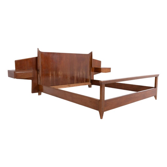 Mid-Century Modern Italian Double Bed Frame from Gio Ponti, 1950s For Sale