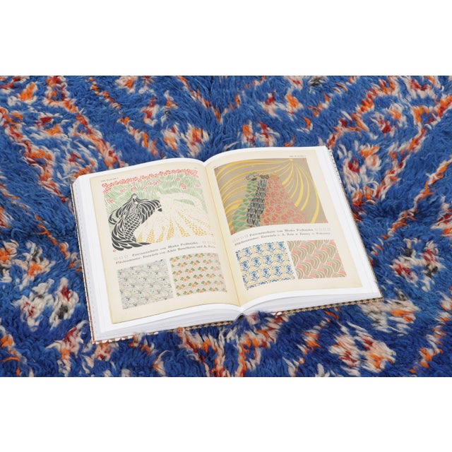 Blue Vintage Moroccan Berber Wool Rug With Chevron Design by Rug & Kilim, 1950-1959 For Sale - Image 8 of 9