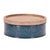 Add functional charm to your kitchen, living room, or office with this Set of 2 Blue Iron and Wood Canisters. Featuring a...