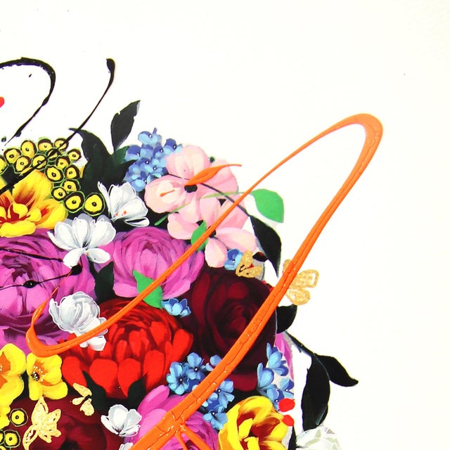 Abstract Kelly's Garden VIII - Abstract Color Drenched Floral Sally K Artwork on Paper For Sale - Image 3 of 6