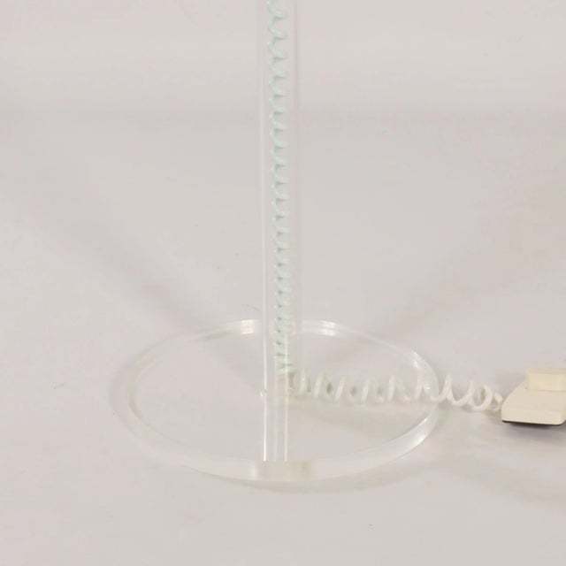 White White Acrylic Glass Floor Lamp by Harco Loor, 1980s For Sale - Image 8 of 10