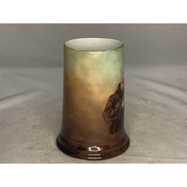 Limoges, France Antique Limoges Monk Mug: William Guerin Hand-Painted Tankard c. 1900 For Sale - Image 4 of 10