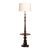Early 20th Century French Louis XIII Walnut Barley Twist Floor Lamp With Table For Sale