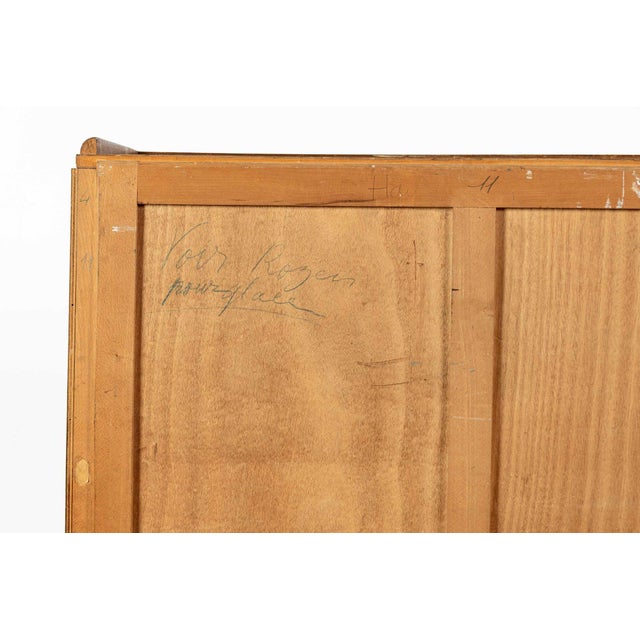 Antique French Art Deco Mahogany Wardrobe Armoire Cabinet, 1940s For Sale - Image 15 of 17