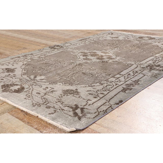 Gray Vintage Turkish Sivas Rug, 04'03 X 06'10 For Sale - Image 8 of 10