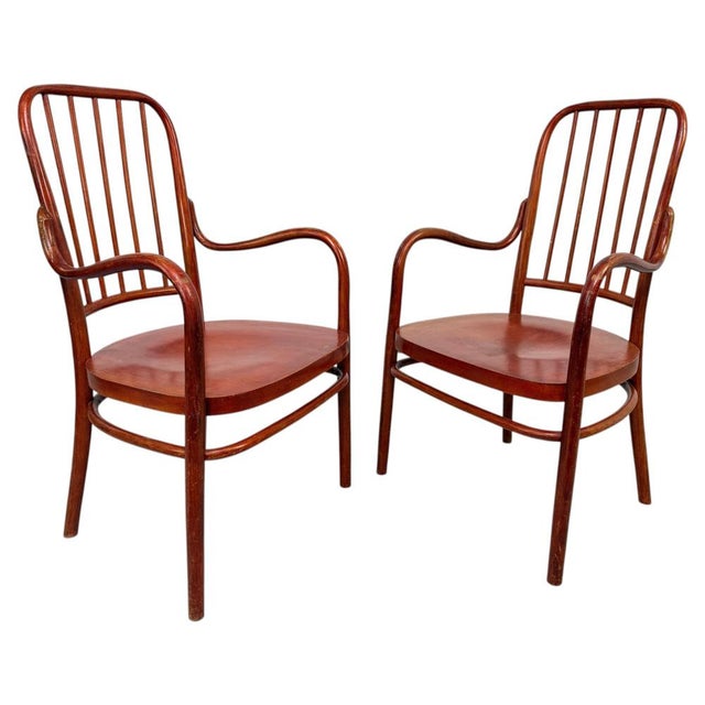 Bentwood Model A63-F Armchairs by Josef Frank for Thonet-Mundus, 1930s, Set of 2 For Sale - Image 13 of 13