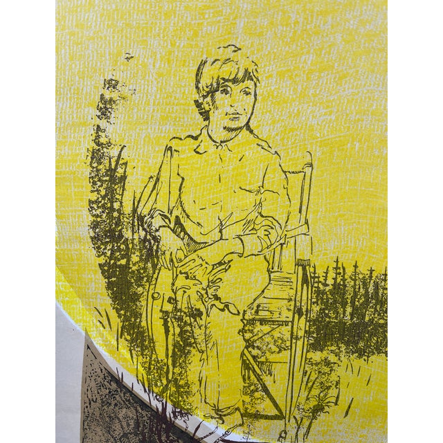 Mid 20th Century Mid 20th Century Mid Century Block Print Anne Meredith Barry Signed Numbered Summers Garden For Sale - Image 5 of 10