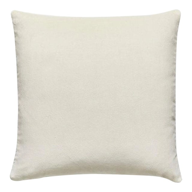 The House of Scalamandré Torino Velvet Pillow, Oyster For Sale