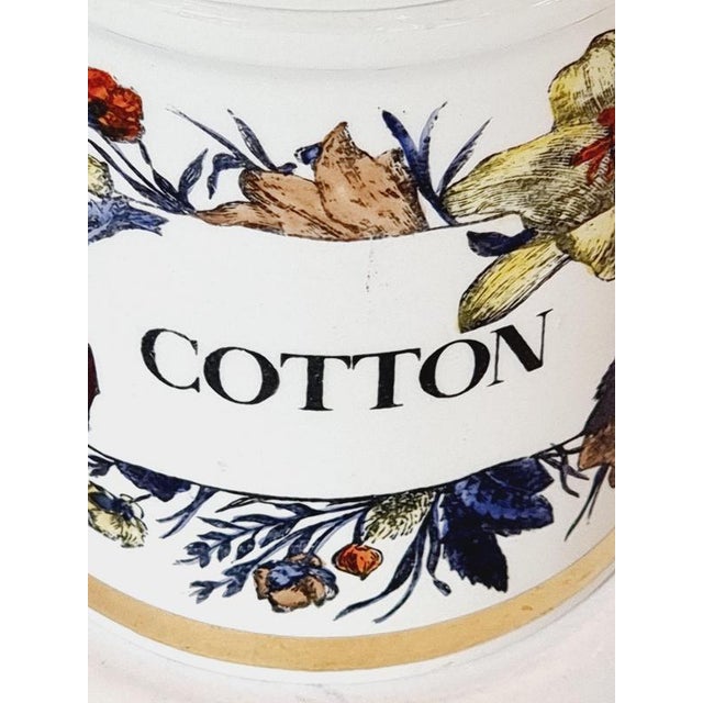 Ceramic Lidded Cotton Jar by Piero Fornasetti, Mid-1900s For Sale - Image 7 of 9