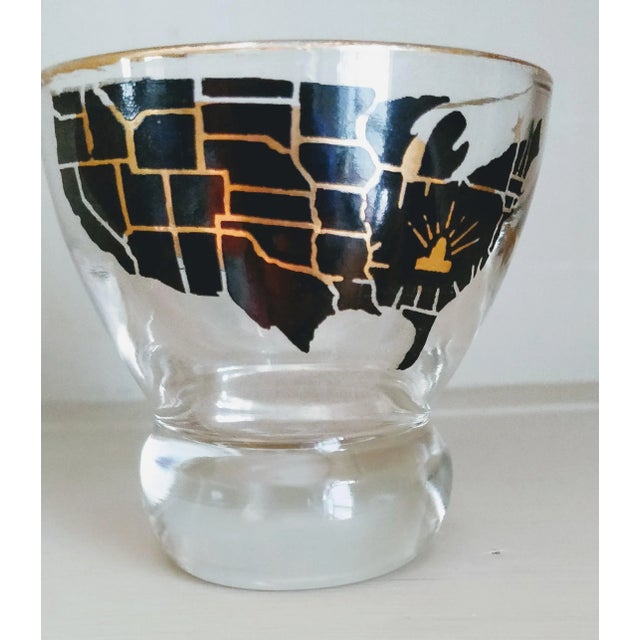 Usa Barware United States Capital Map Lowball Glasses For Sale - Image 4 of 8