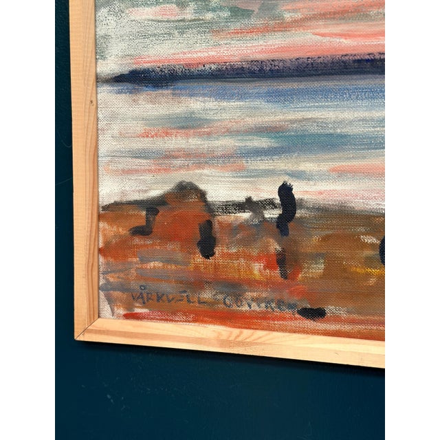 Vidar Bäckman, Spring Evening in Göviken, 1950s, Oil Painting on Canvas, Framed For Sale - Image 7 of 18