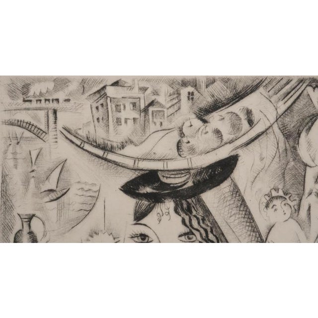 Mily Possoz, Young Girl with a Bouquet of Basil, Original Signed Engraving For Sale - Image 8 of 11
