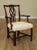 High Quality American Made Solid Mahogany Armchair with Upholstered Seat