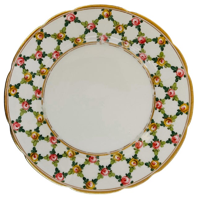 Antique Saxe German Porcelain Plates Imported by Leopold p.h. Fisher, Set of 8 For Sale In San Diego - Image 6 of 13