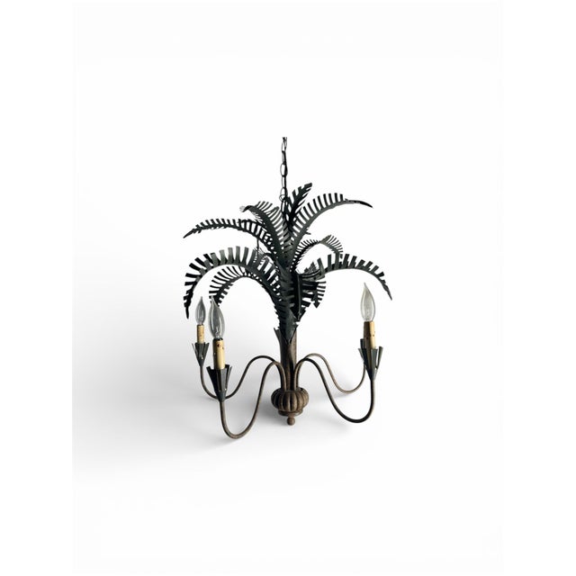 Mid 20th Century Mid Century Modern Palm Tree Chandelier For Sale - Image 4 of 4