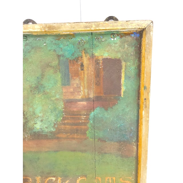 Mid 20th Century Antique 1852 Outdoor Painted Sign Rickett's Stone House Clemuel Ricketts Mansion Pennsylvania For Sale - Image 5 of 7