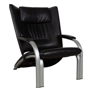 Wk Wohnen Spot 698 Leather Armchair Black Manual Function Sofa Couch For Sale