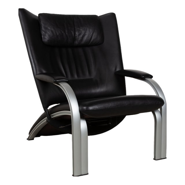 Wk Wohnen Spot 698 Leather Armchair Black Manual Function Sofa Couch For Sale