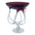 Mid-Century Modern Cranberry Red Art Glass Footed Centerpiece Bowl For Sale